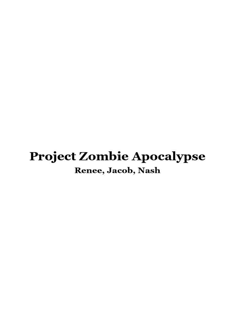 Project Zombie Apocalypse PDF | PDF