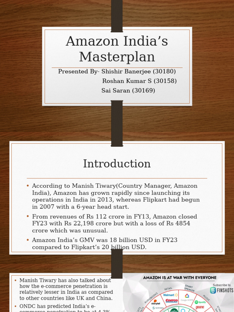 Amazon India S Masterplan Pdf E Commerce Private Sector