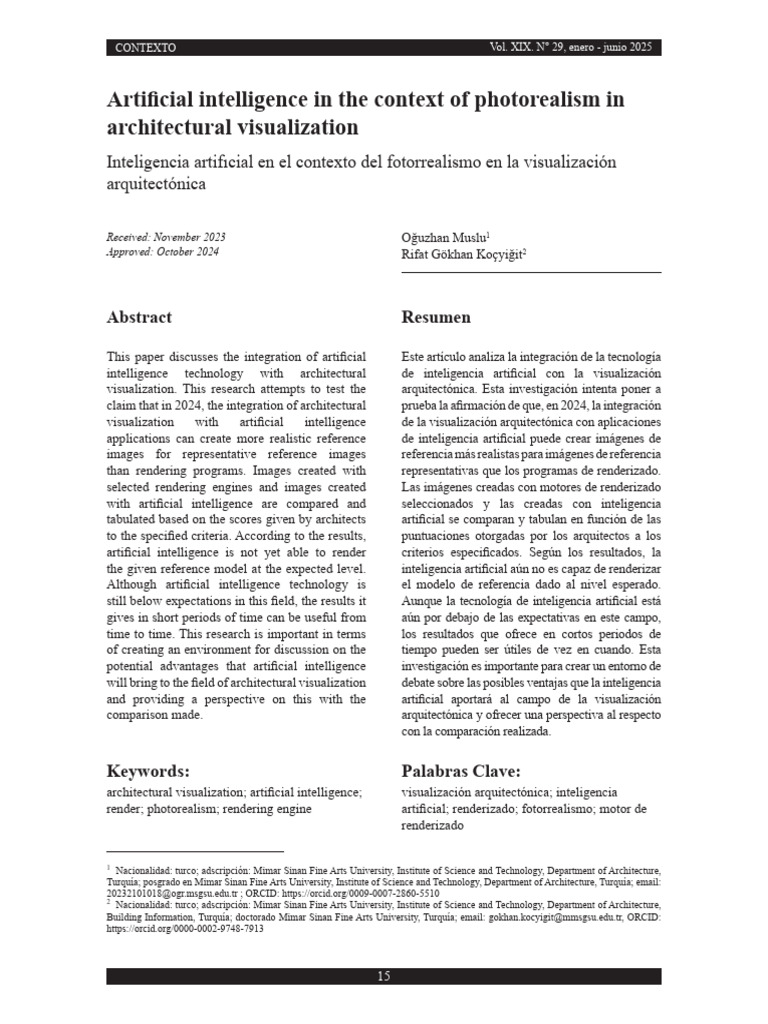 Artificial Intelligence in The Context of Photorealism in Architectural ...