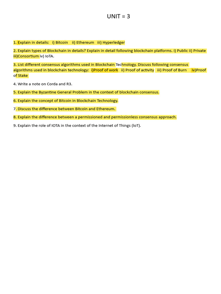 Blockchain - Technology (1) QB | PDF | Cryptocurrency | Distributed ...