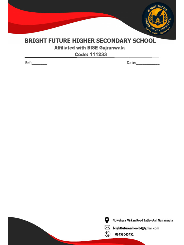 Bright Future Higher Secondary School Info | PDF