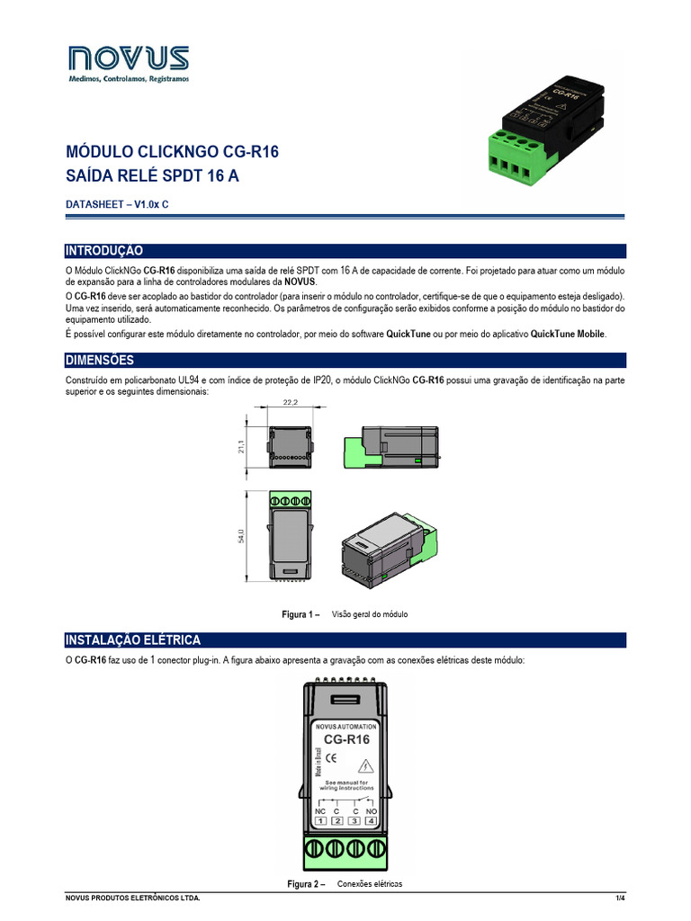 Módulo ClickNGo CG-R16: Datasheet | PDF | Celulares | Programas