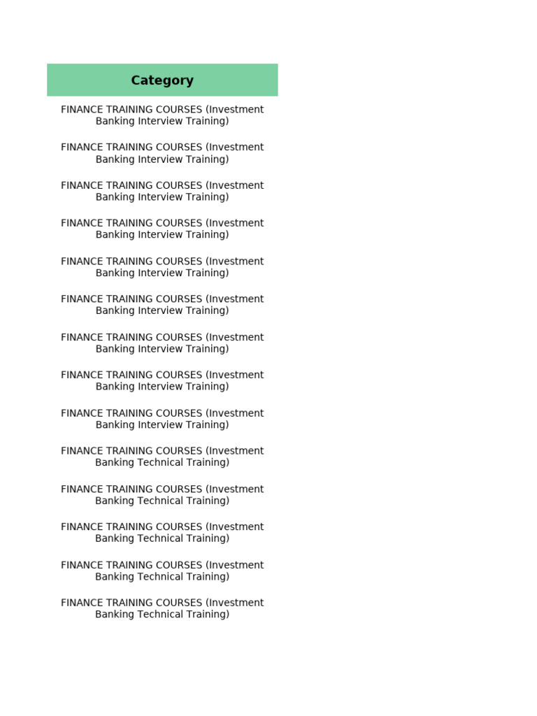 Finance Training Courses Overview | PDF | Leveraged Buyout | Private Equity