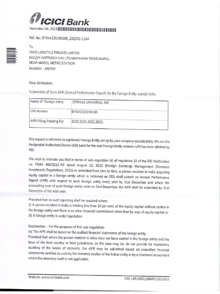 Apr File Letter | PDF