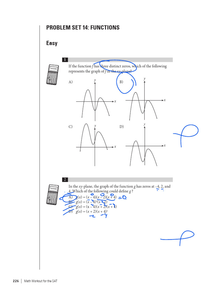 SAT Math Problem Set 14 | PDF