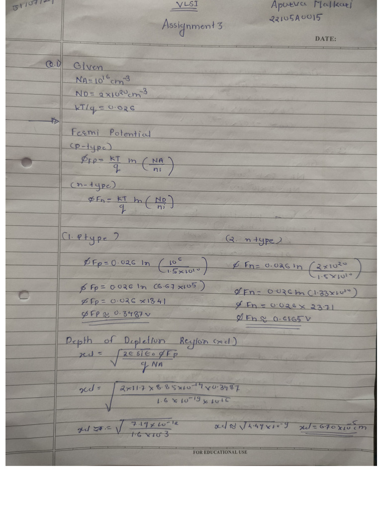 VSLI Assignment3 22105A0015 | PDF