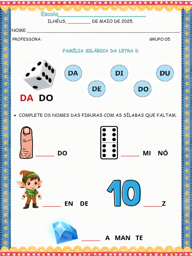 Atividade Educação Infantil | PDF
