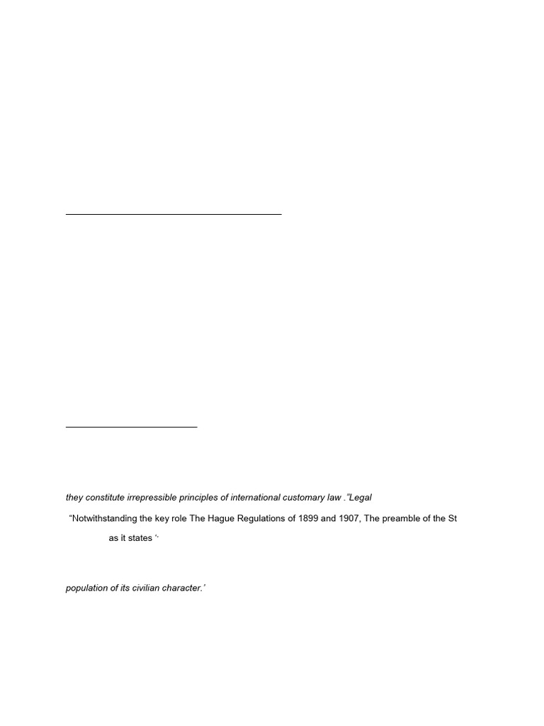 Article 49.3: Civilian Protection in Warfare | PDF | Civilian ...