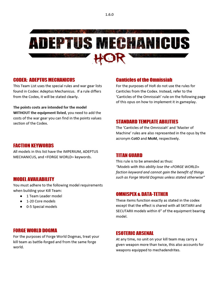 Adeptus-Mechanicus-1 6 0 | PDF