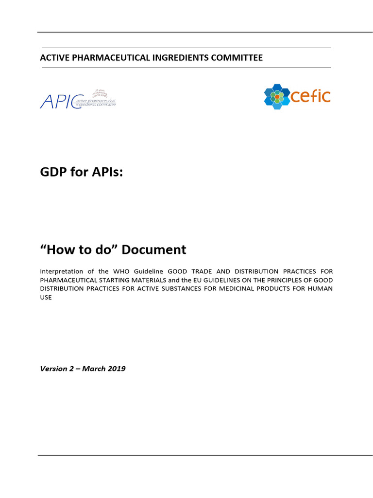 GDP Guidelines for Active Ingredients | PDF | Quality Management System ...