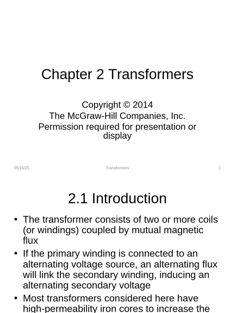 Chapter 2 Transformers | PDF | Transformer | Inductor