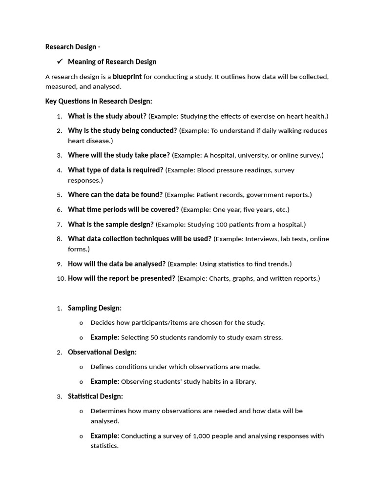Essential Elements of Research Design | PDF | Survey Methodology ...