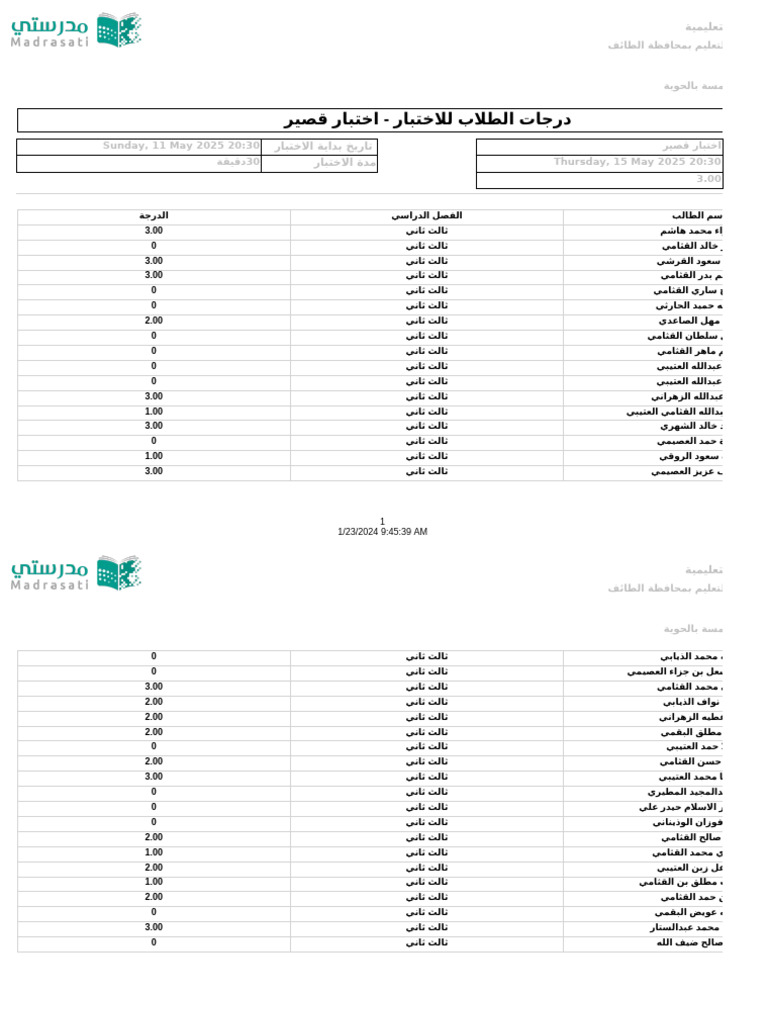Student Grade Report | PDF