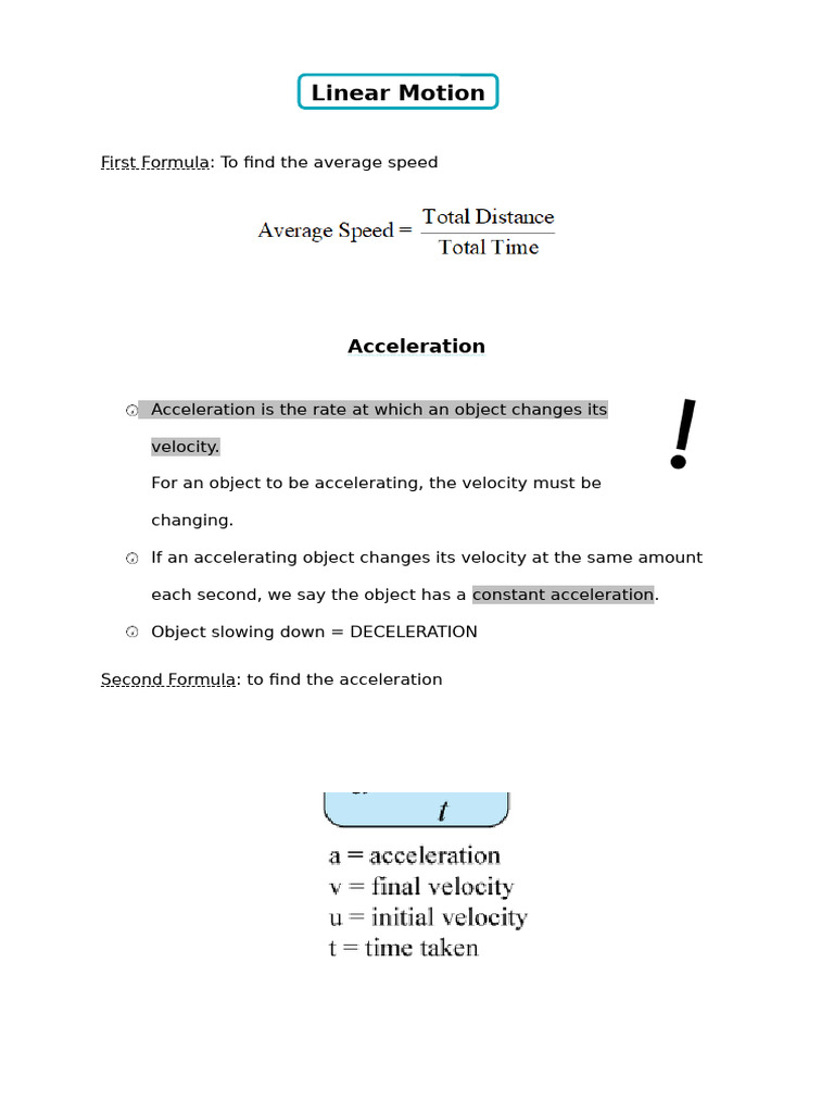 Understanding Acceleration and Speed | PDF