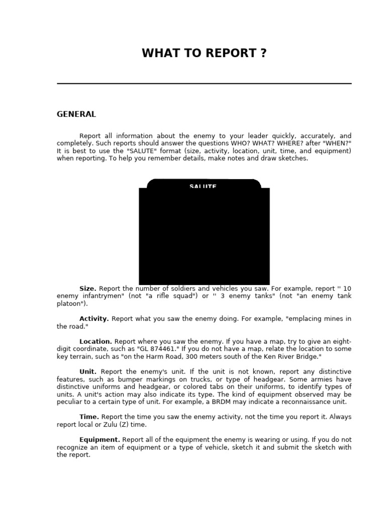 WHAT TO REPORT | PDF