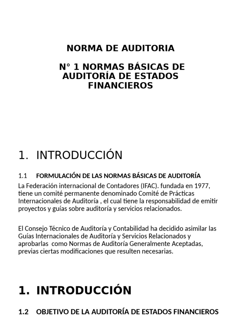 Normas Básicas de Auditoría Financiera | PDF | Auditoría | Contralor