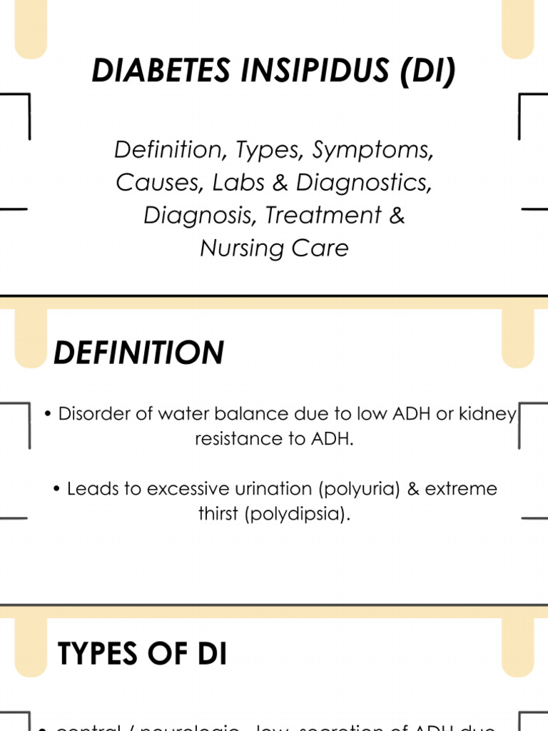 Diabetes Insipidus (DI) PDF | PDF