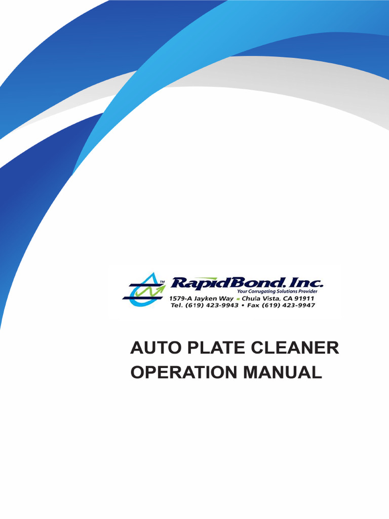 Automatic Plate Cleaner System Guide | PDF | Switch | Relay