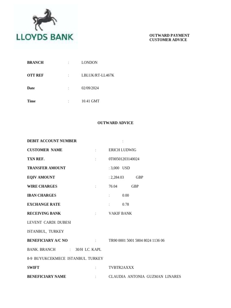 Outward Payment | PDF