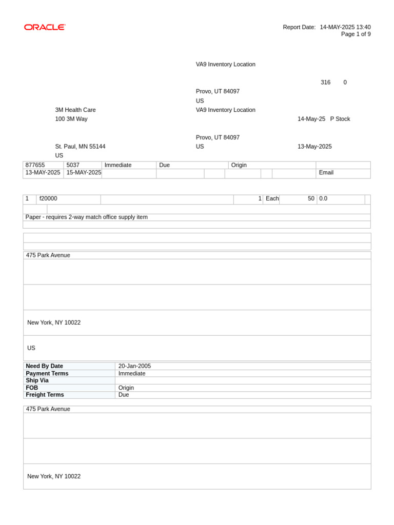 Printed RFQ Report XML 140525 | PDF