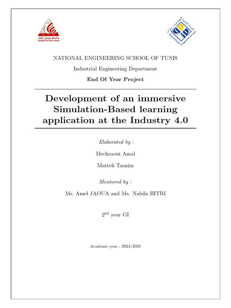 PFA2 Development of An Immersive Simulation Based Learning Application ...