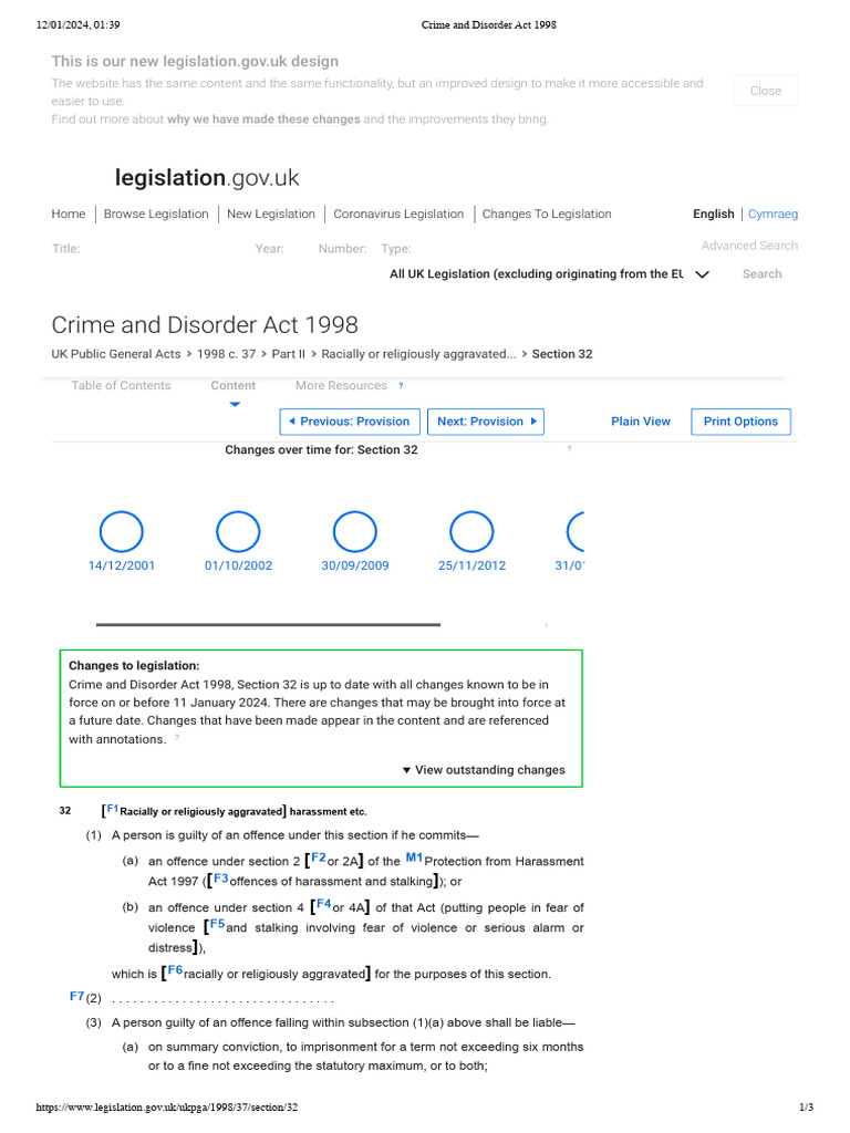 Crime and Disorder Act 1998 | PDF | Crimes | Crime & Violence