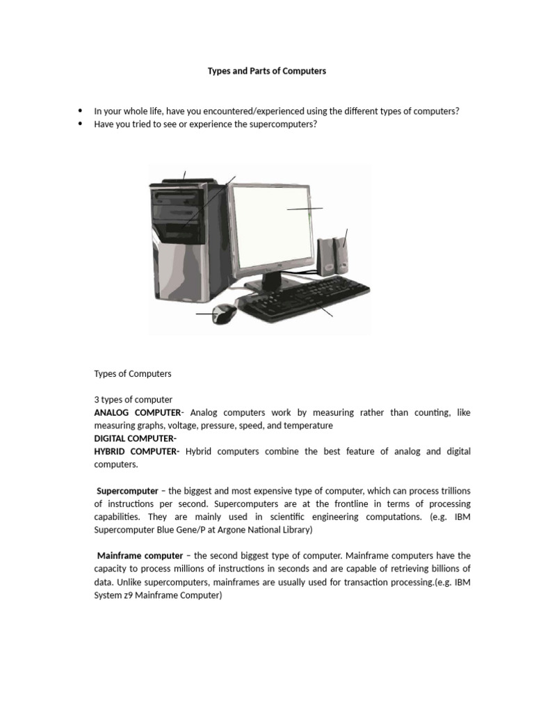 Types of Computers Explained | PDF