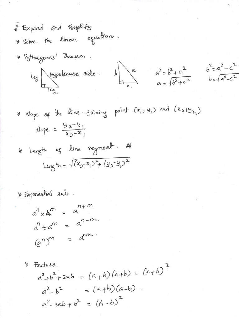 Grade 9 Notes | PDF