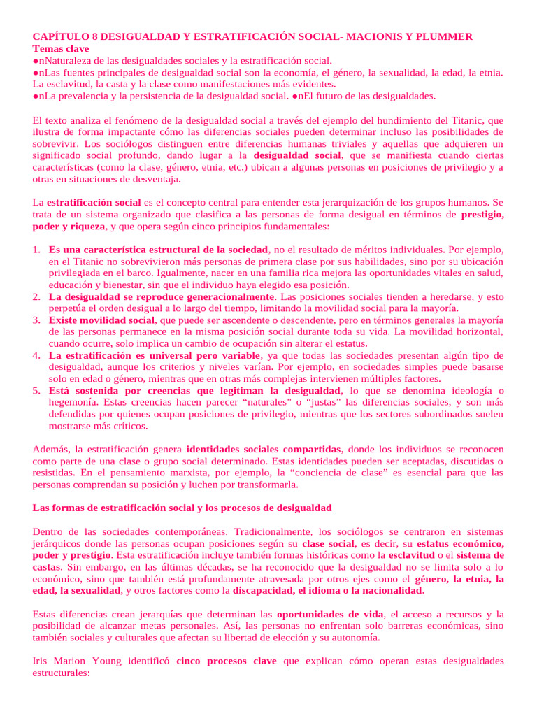 Desigualdad y Estratificación Social | PDF | Estratificación social ...