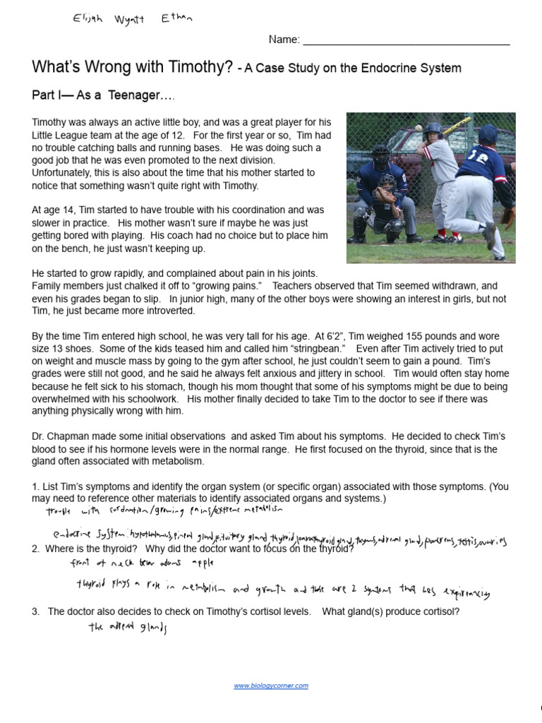 Case+Study+-+What%27s+Wrong+with+Timothy+%28Endocrine%29 | PDF ...