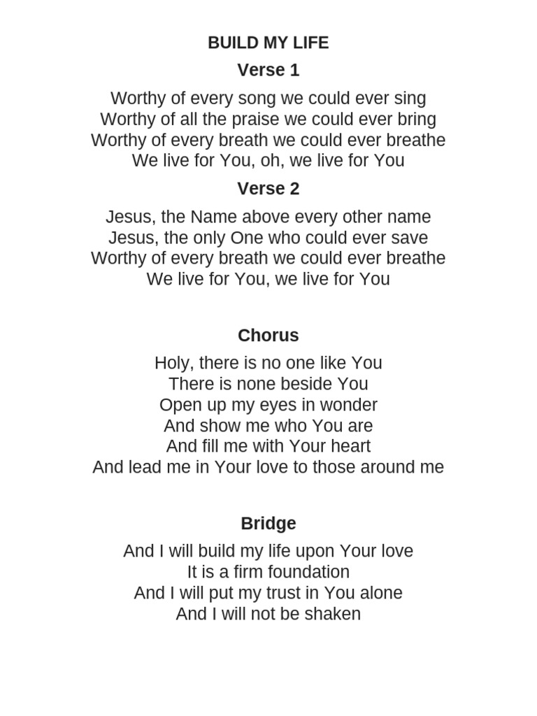 Worship Song Lyrics and Chords | PDF