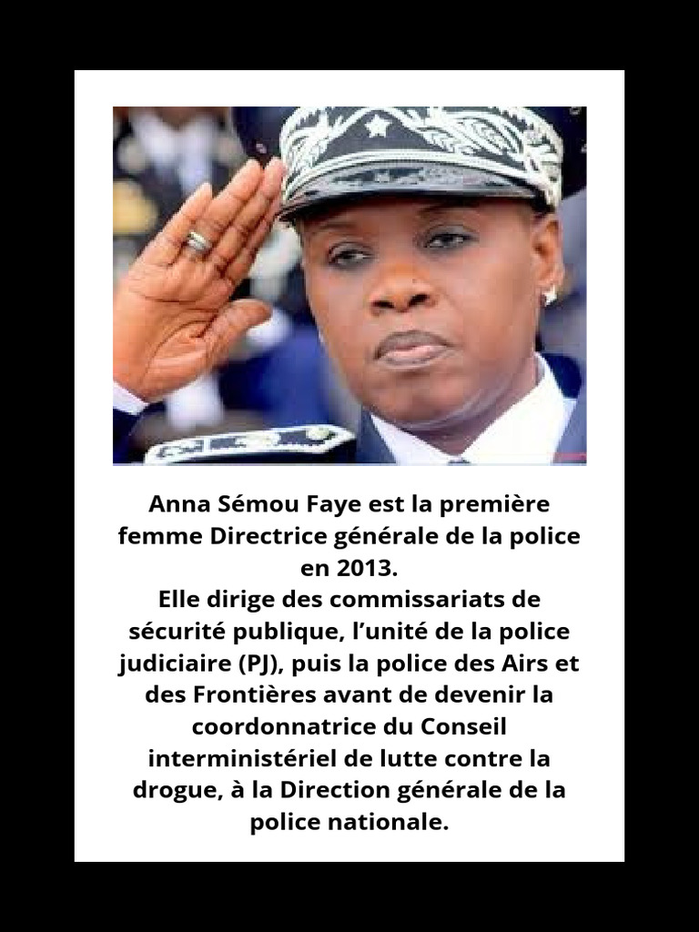 Anna Sémou Faye : Première DG de la Police | PDF