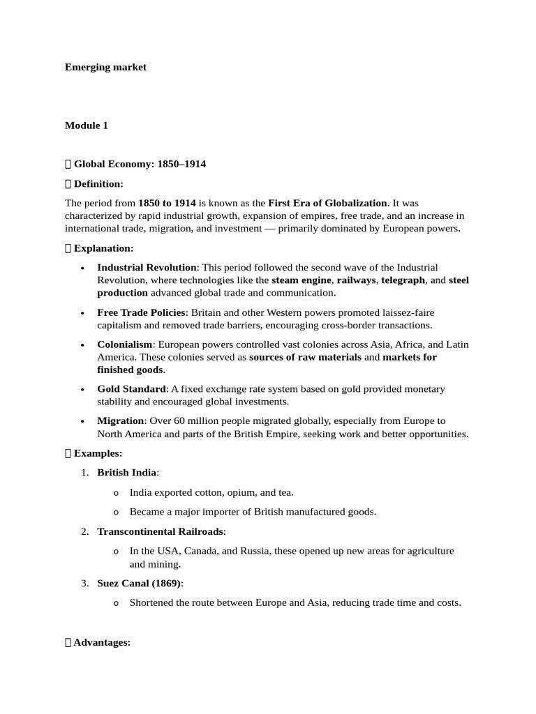 Global Economy: 1850-1980 Overview | PDF | Bretton Woods System ...