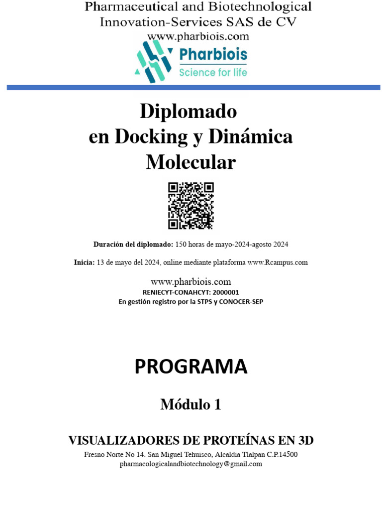 Diplomado en Docking y Dinámica Molecular | PDF | Dinámica Molecular ...