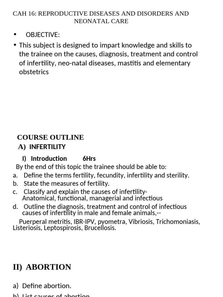 Cah 16 Reproductive Diseases Notes | PDF | Luteinizing Hormone | Ovary