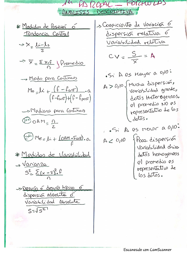 Formulas 1 | PDF
