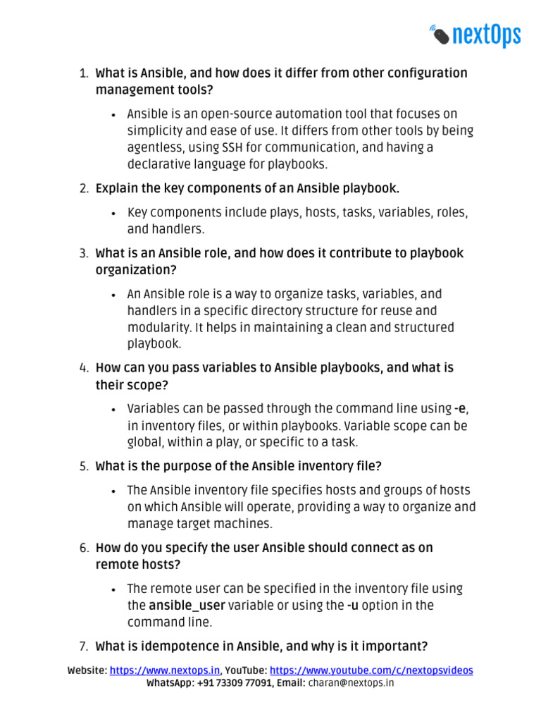 Ansible Interview Questions Overview | PDF | Software Engineering ...