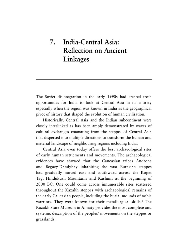 India and Central Asia History | PDF