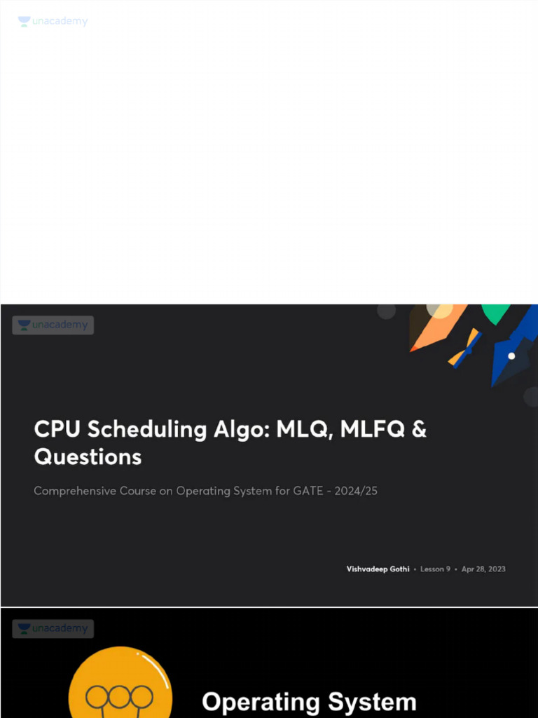 CPU - Scheduling - Algo - MLQ - MLFQ - Questions - With - Anno | PDF