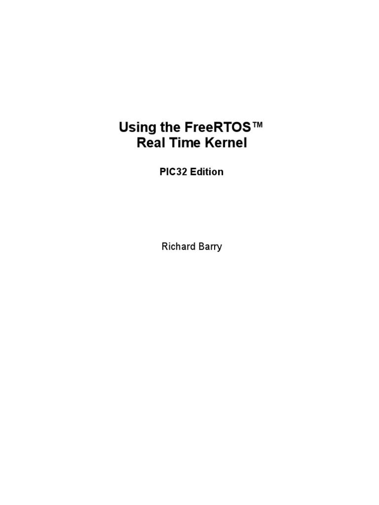 FreeRTOS Tutorial Book PIC32 Edition TOC | PDF | Scheduling (Computing ...