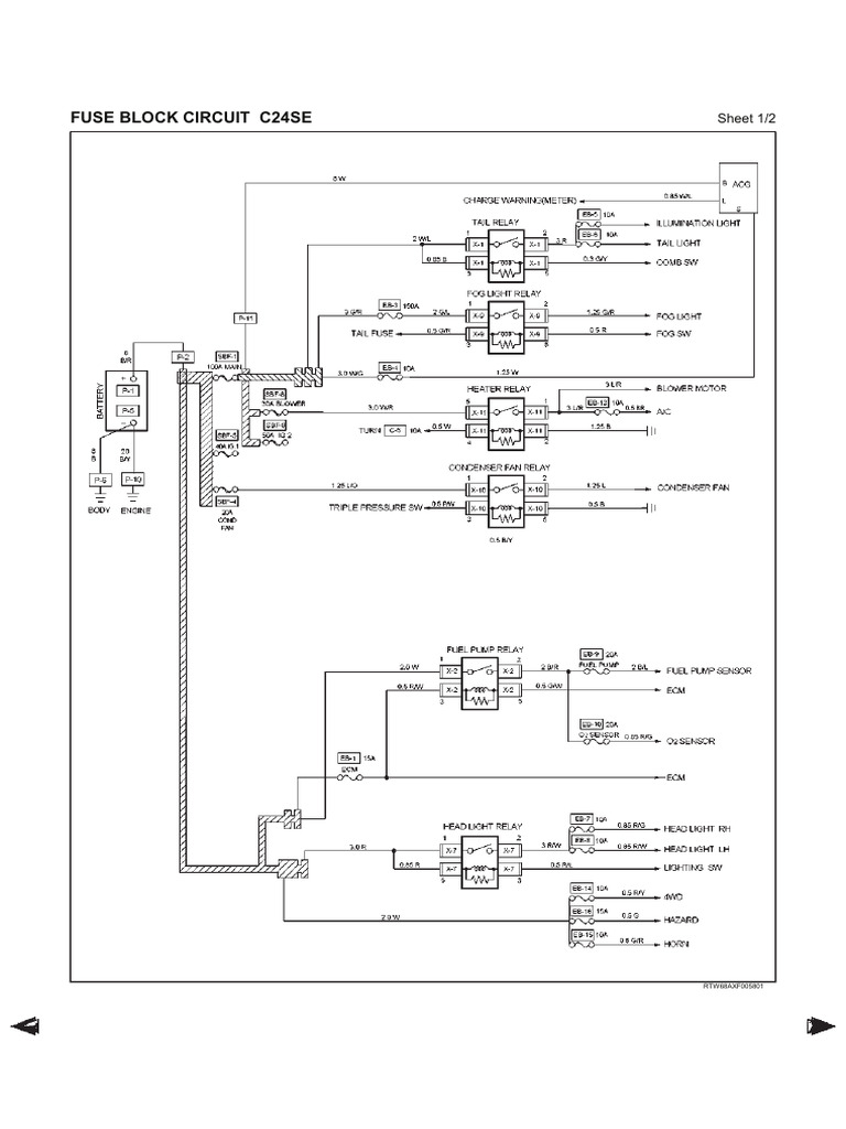 Isuzu KB P190 Fuse Block Circuit C24SE | PDF