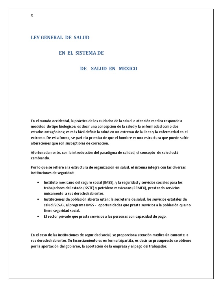 Ley General de Salud | PDF | Trabajo Social | México