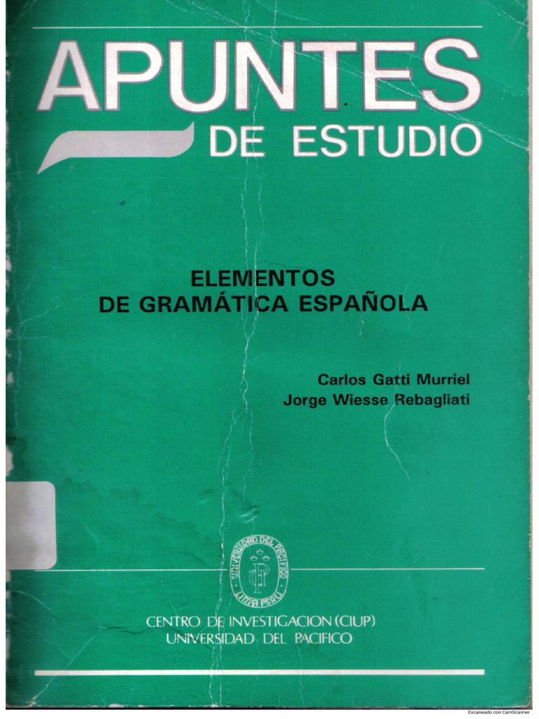 Elementos de Gramática Española UP | PDF