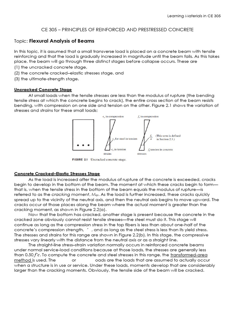 Flexural Analysis of Concrete Beams | PDF | Beam (Structure) | Bending