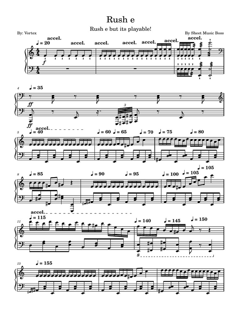 Rush E Sheet Music Boss RUSH E | PDF