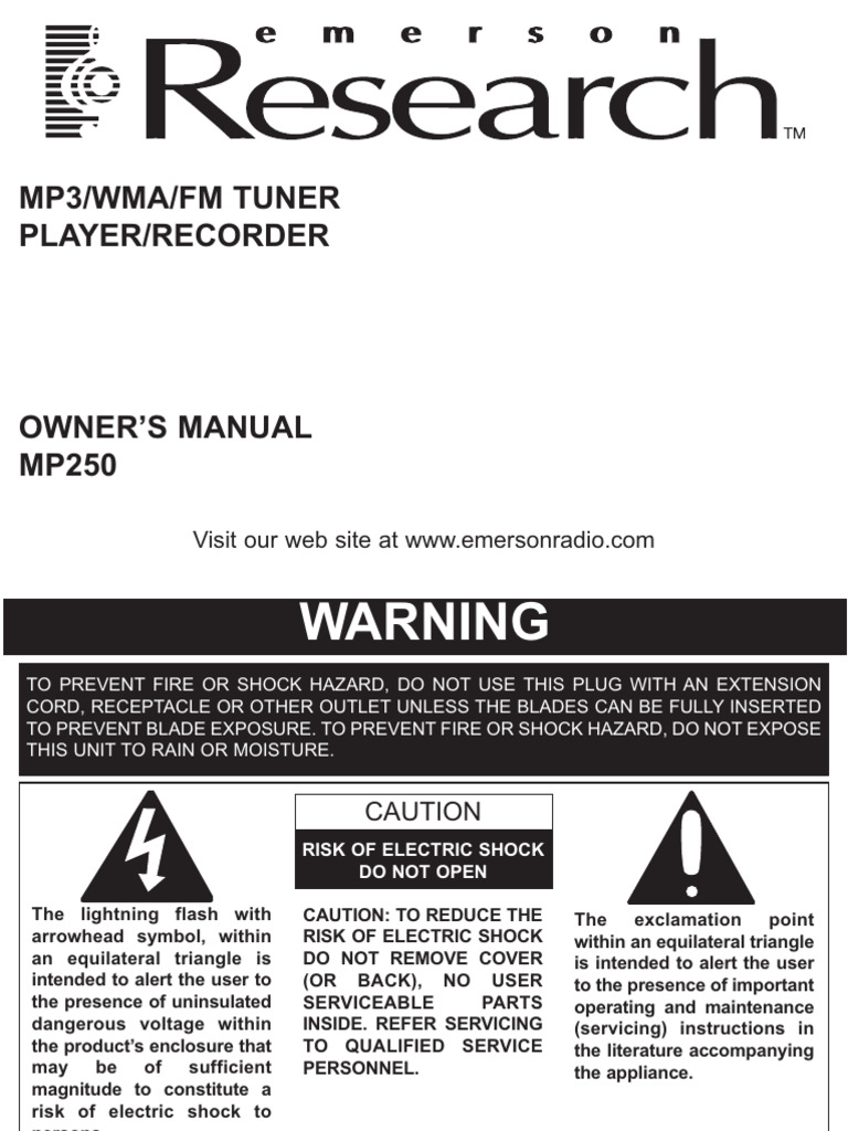 Owners Manual 15605 | PDF | Computer File | Frequency Modulation