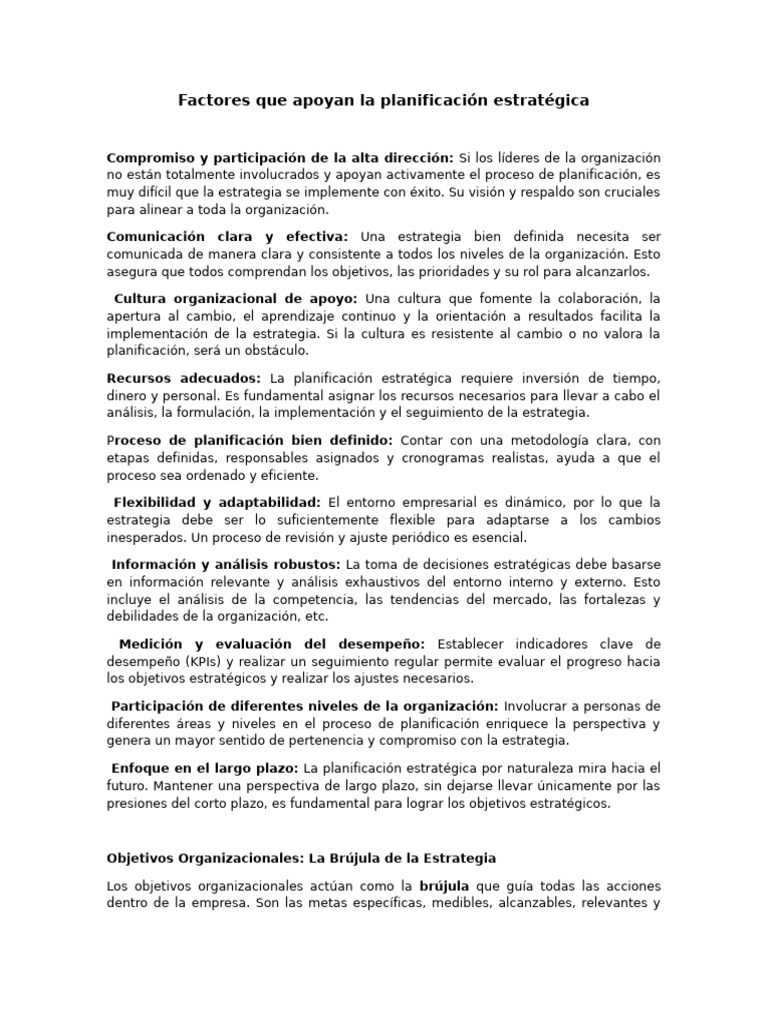 Claves para una Planificación Estratégica Efectiva | PDF ...