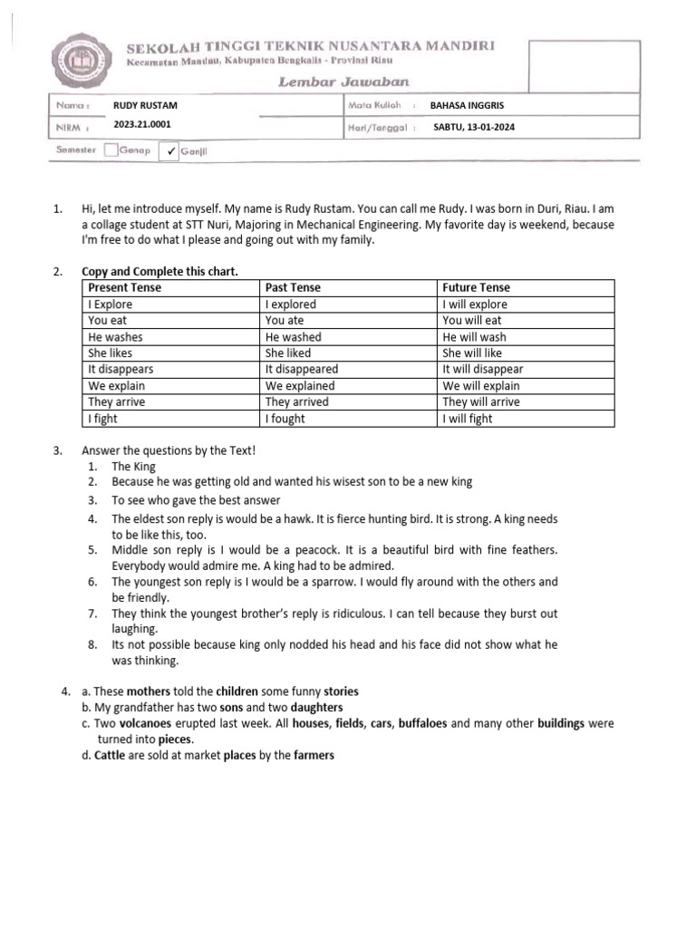Rudy Rustam's English Language Exercises | PDF | Speed Reading ...