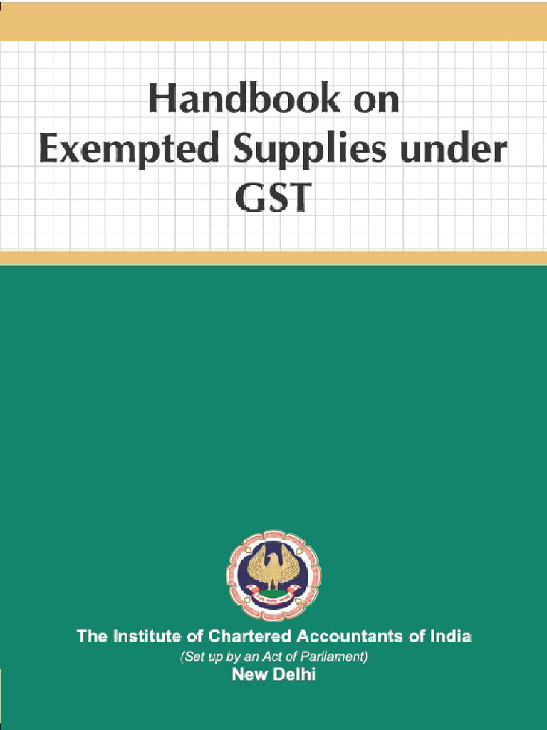 Handbook On Exempted Supplies Under GST Final 30 4 25 - With Cover ...