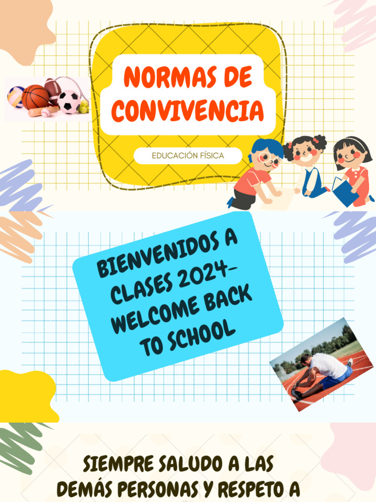 Normas de Convivencia 1 Clase Ed Fisica 2024 | PDF